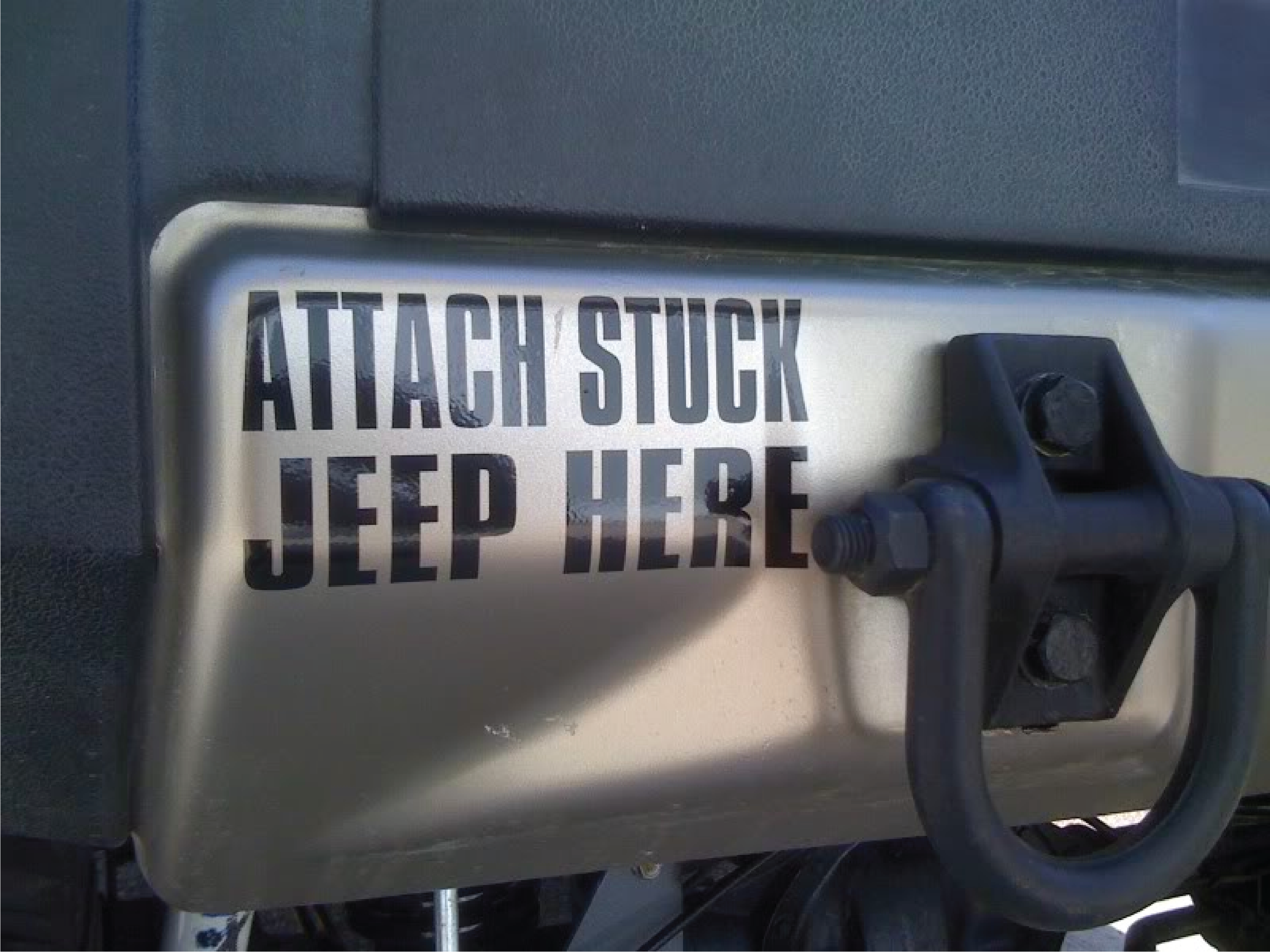Attach Stuck JEEP Here Vinyl Decal Sticker 9