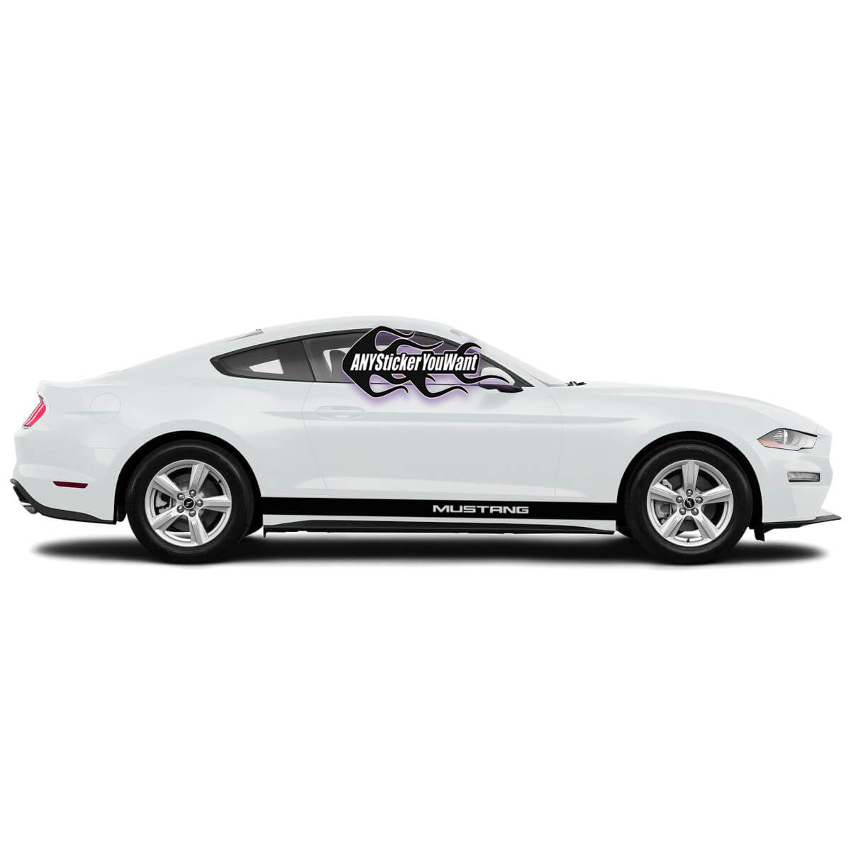 Ford Mustang Rocker Panel Stripe Vinyl Decal Sticker 5