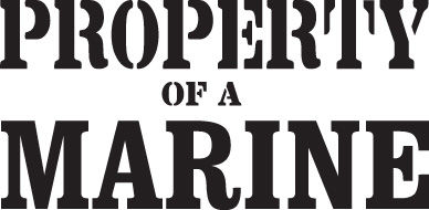 Military Property of a Marine Vinyl Decal Sticker