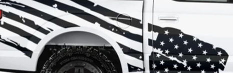 Ford F150 F250 F350 US Bed Flag 4 Decal Sticker