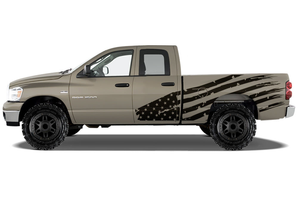 Dodge Ram 1500 2500 3500 American Flag Decal Sticker 183