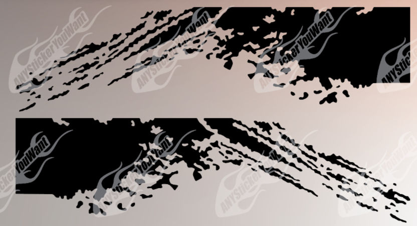Mud Splash Vinyl Side Graphic Decal Fits Chevrolet Silverado 2010-2020