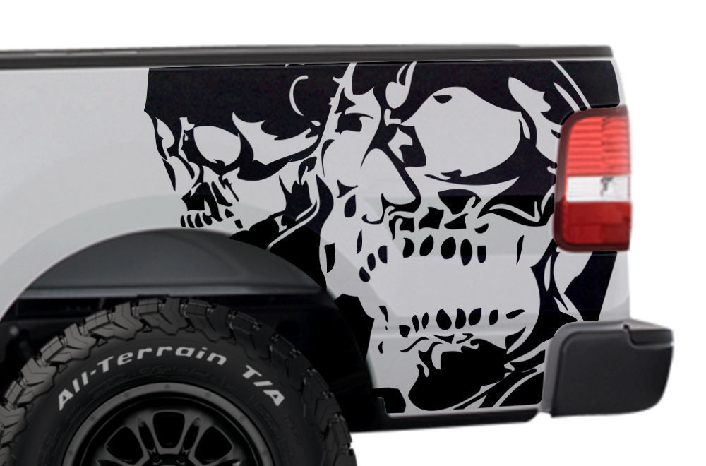 Ford F150 F250 F350 Wicked Skull Truck Bed Decal Sticker 50