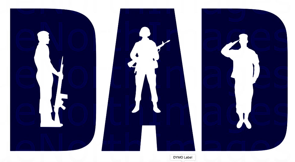 Thumbnail: Military Dad Vinyl Decal Sticker 20 (add text)