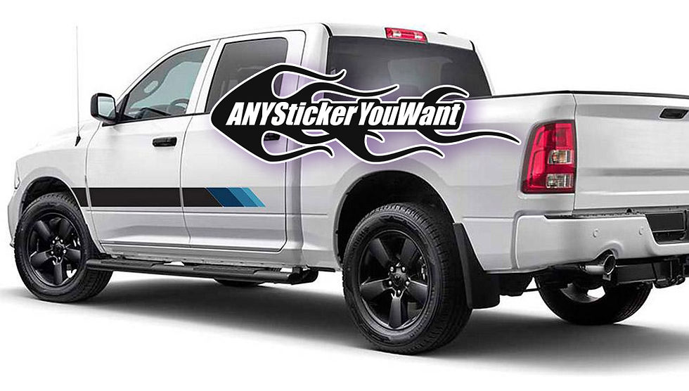 Dodge Ram 1500 2500 3500 Side 4 Color Door Stripe Kit Decal 1