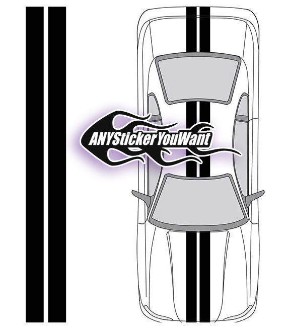 copy of Universal Vinyl 6 inch Solid Vinyl Racing Stripes any Car or Truck 1