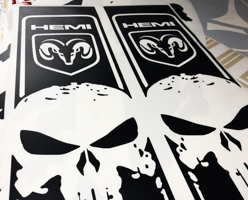 Calcomanía De Dodge Para Camión, Calcomanías De Vinilo Con Calavera