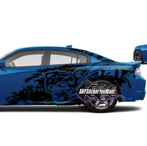 Dodge Challenger SRT Zombie Hellcat Grunge Splash Decal Sticker 96