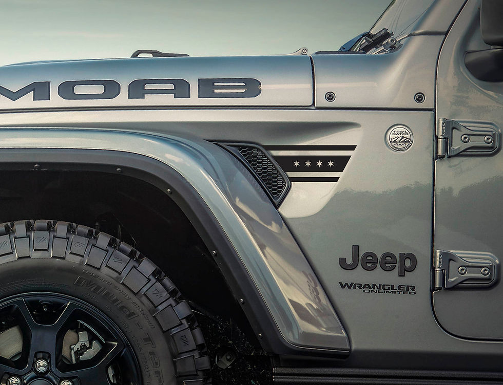 Jeep Wrangler Gladiator Chicago Flag Mini Fender Vent Decal 206