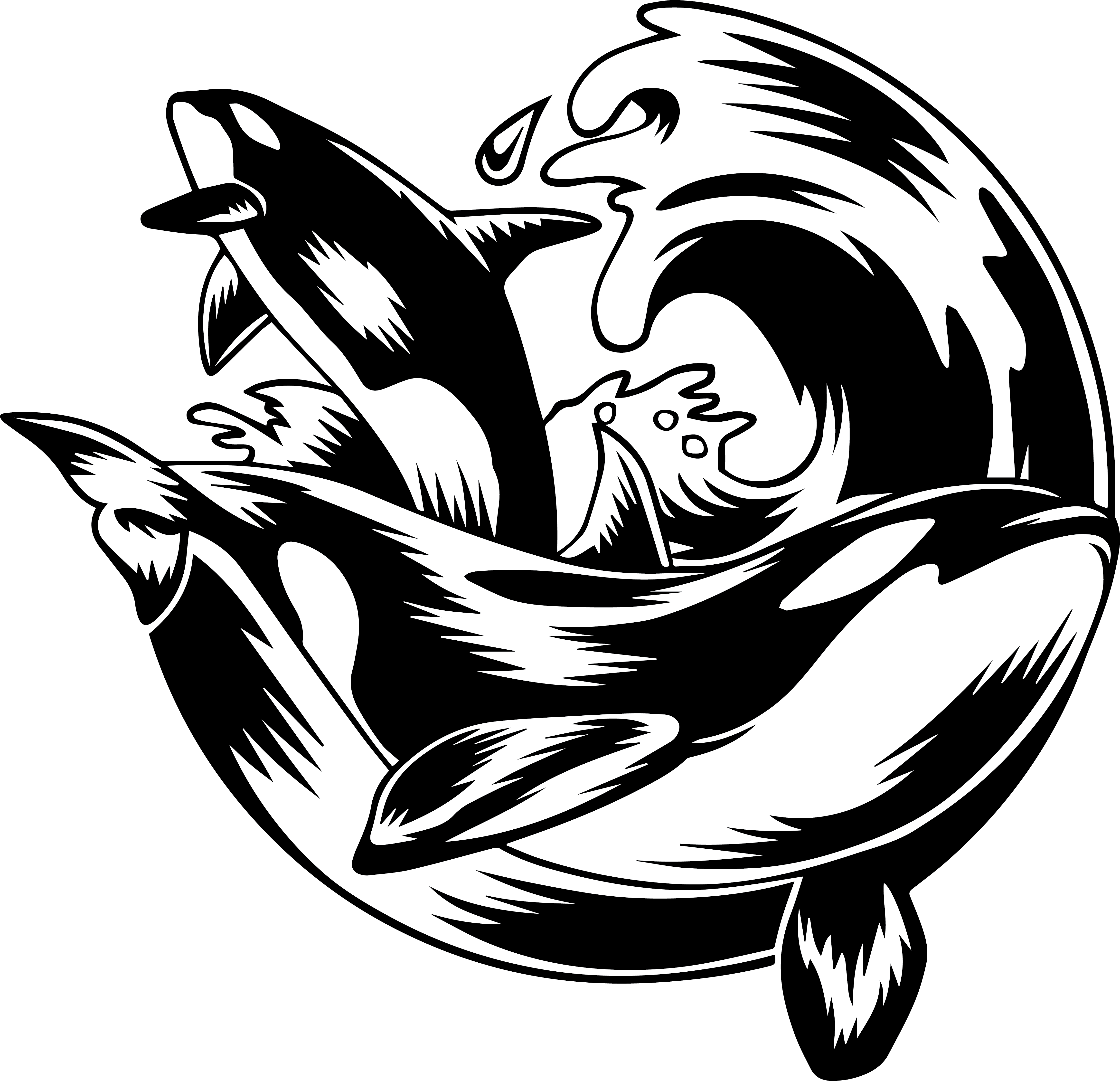Whale Wave Decal Sticker