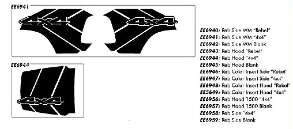 Thumbnail: Dodge Ram REV 2 Hood Vinyl Decal Sticker