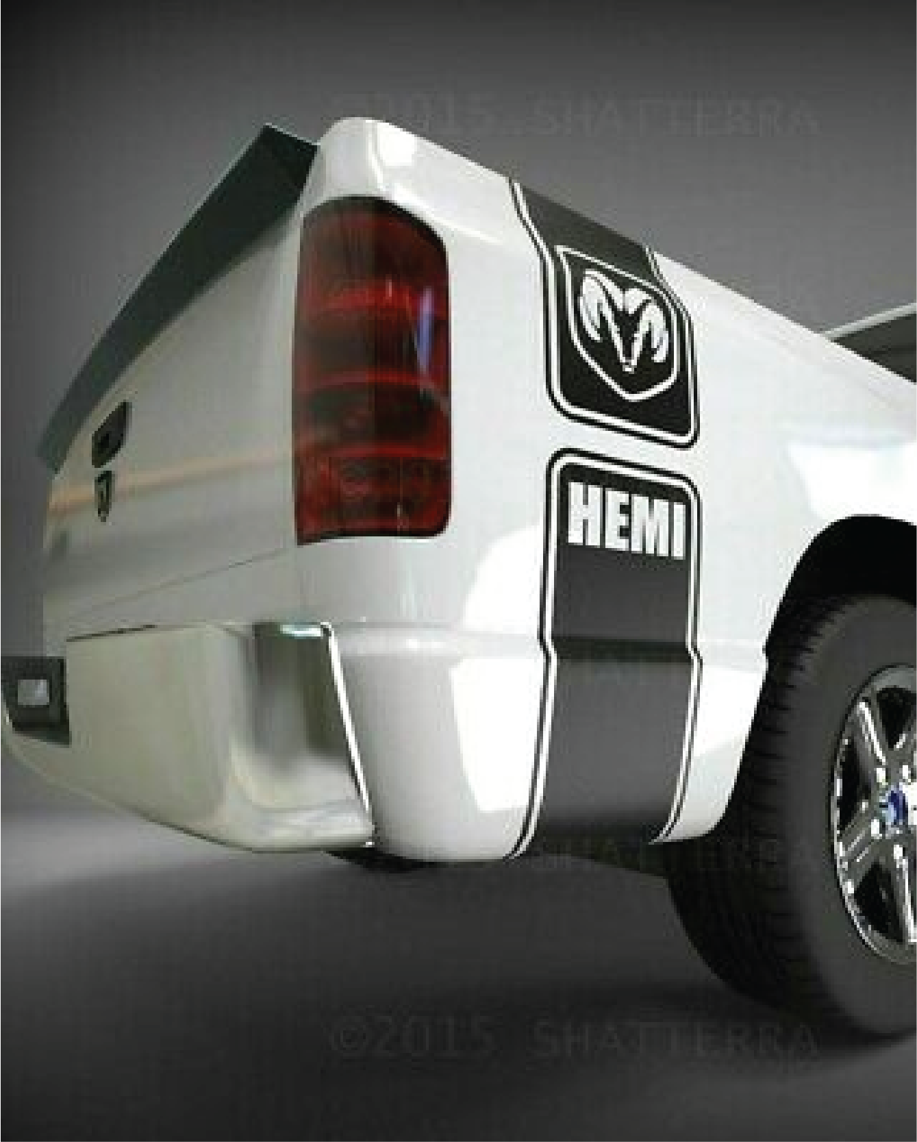 Dodge Ram 1500 2500 3500 Hemi Bed Stripe Vinyl Decal Stiker 304