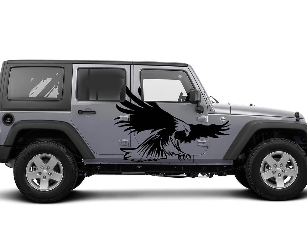 Jeep Wrangler Gladiator American Bald Eagle Decal Sticker 63