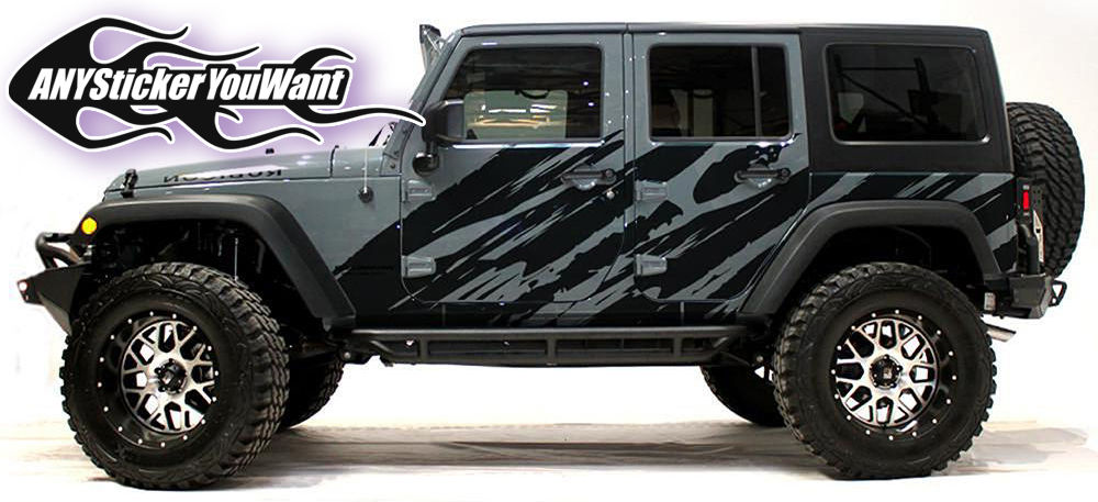 JL Wrangler Full Side Splash Decal Sticker 1