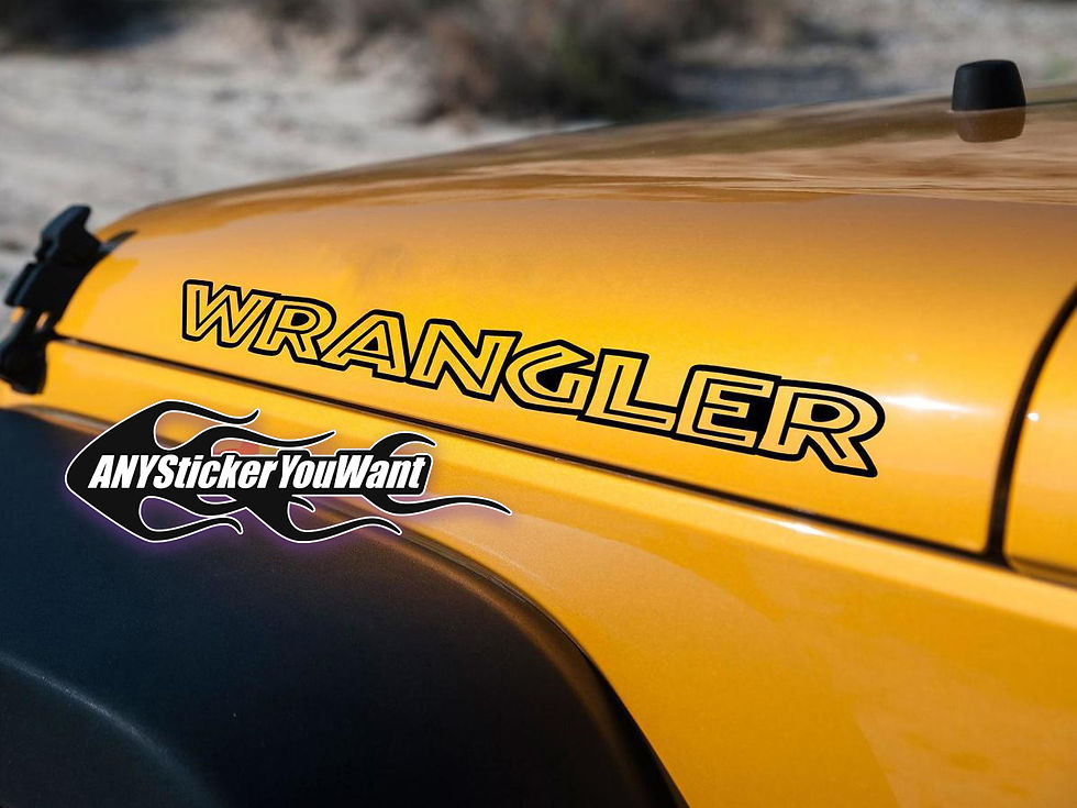 JEEP Wrangler Hood Fender Name Decal Sticker 145