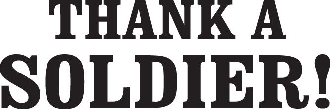 Thank a Soldier Vinyl Decal Sticker
