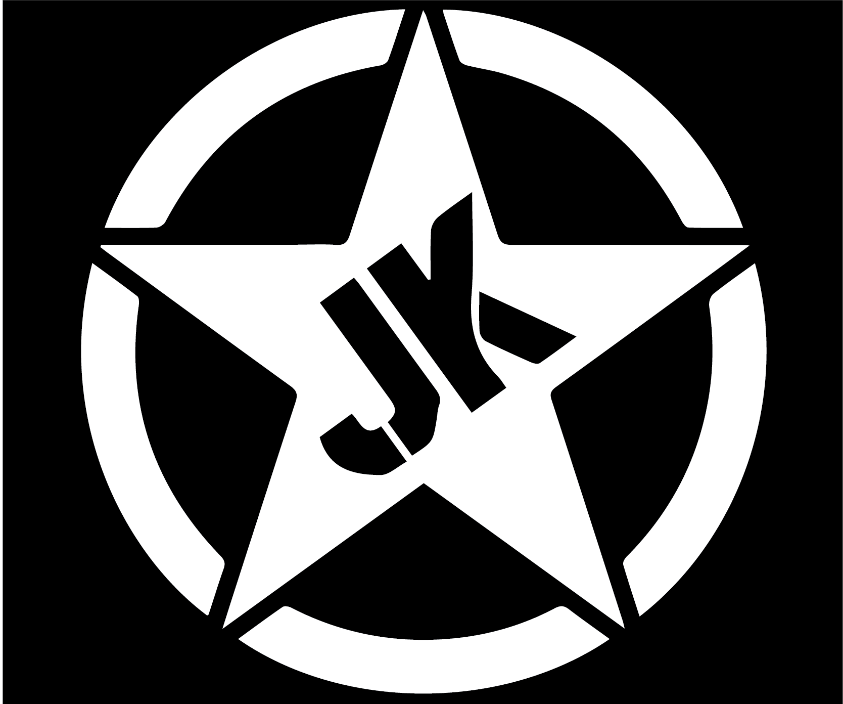 JK Willys star decal sticker