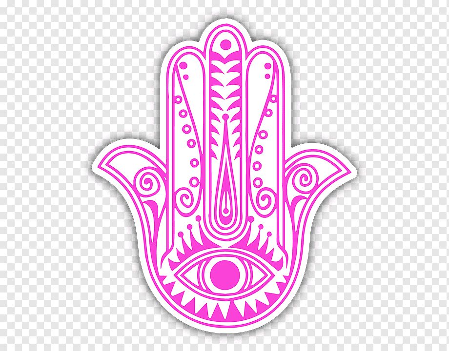 Miniatura: Spiritual  Eye Of Fatima Hamsa Amulet Hand Decal Sticker