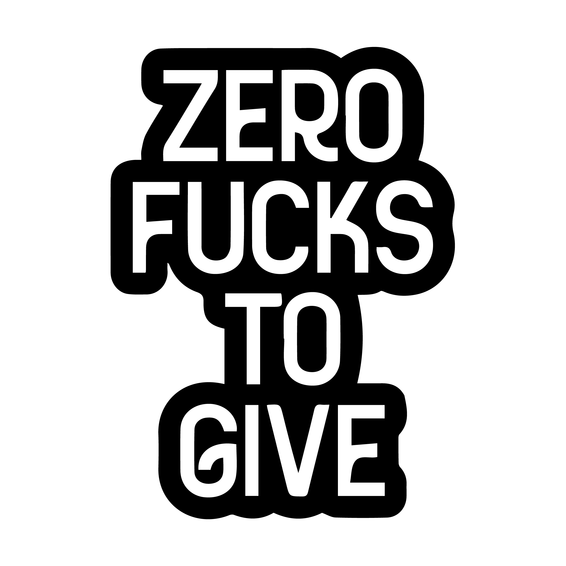 ZERO Fucks to Give Vinyl Decal Sticker 44