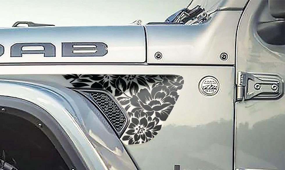 Jeep Wrangler Gladiator Flower Fender Vent Decal 381