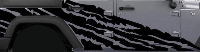 Jeep Gladiator Wrangler Full Side Ripped Splash Decal Sticker 80