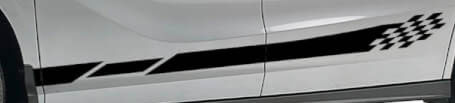 Universal Checkered Rocker Panel Stripe Decal Sticker Honda Odyssey