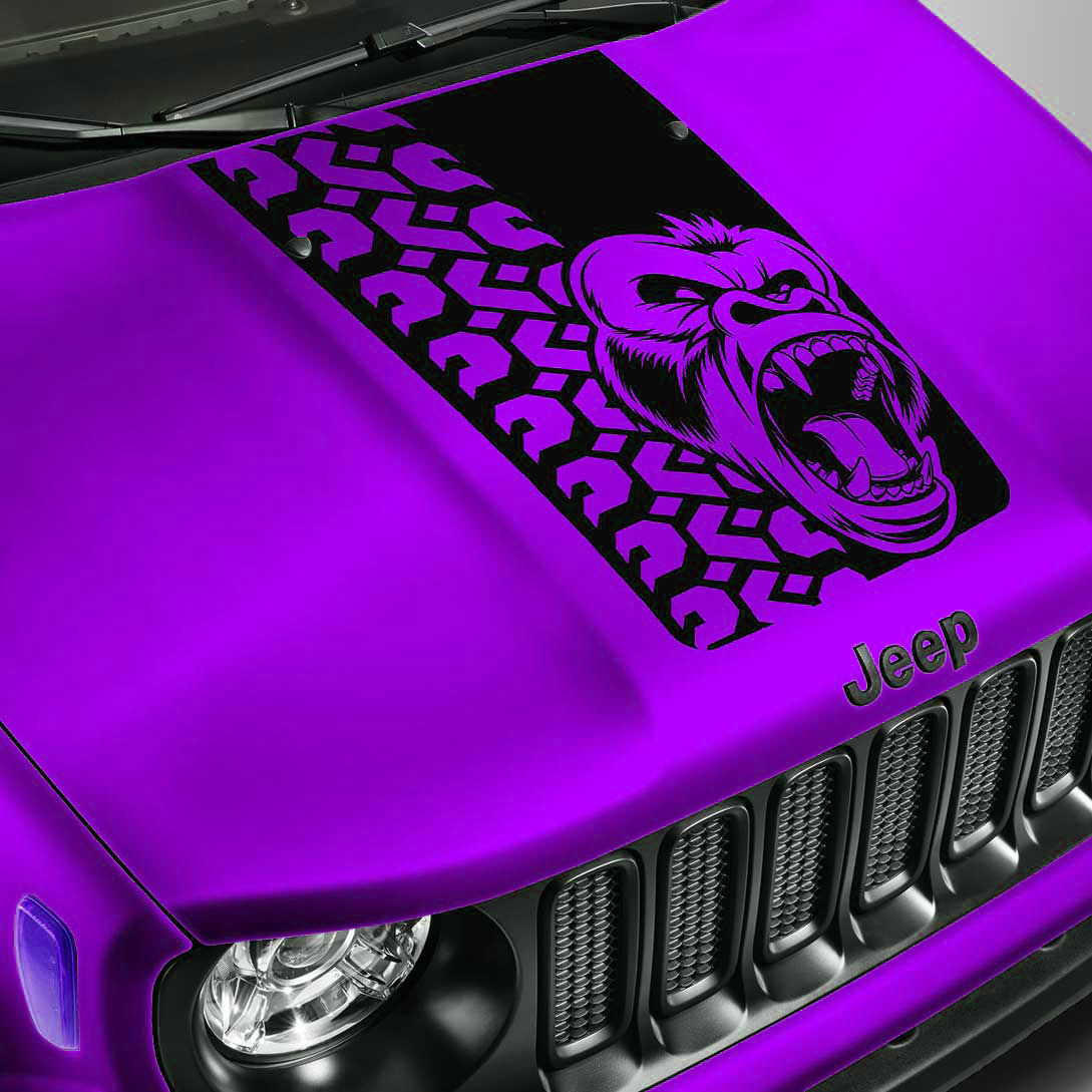 Jeep Wrangler Gladiator Tire Track Ape Gorilla Hood Stripe Decal Sticker 88