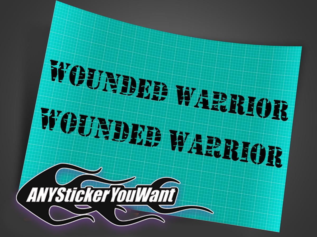 Distressed Wounded Warrior Vinyl Decal Sticker 8