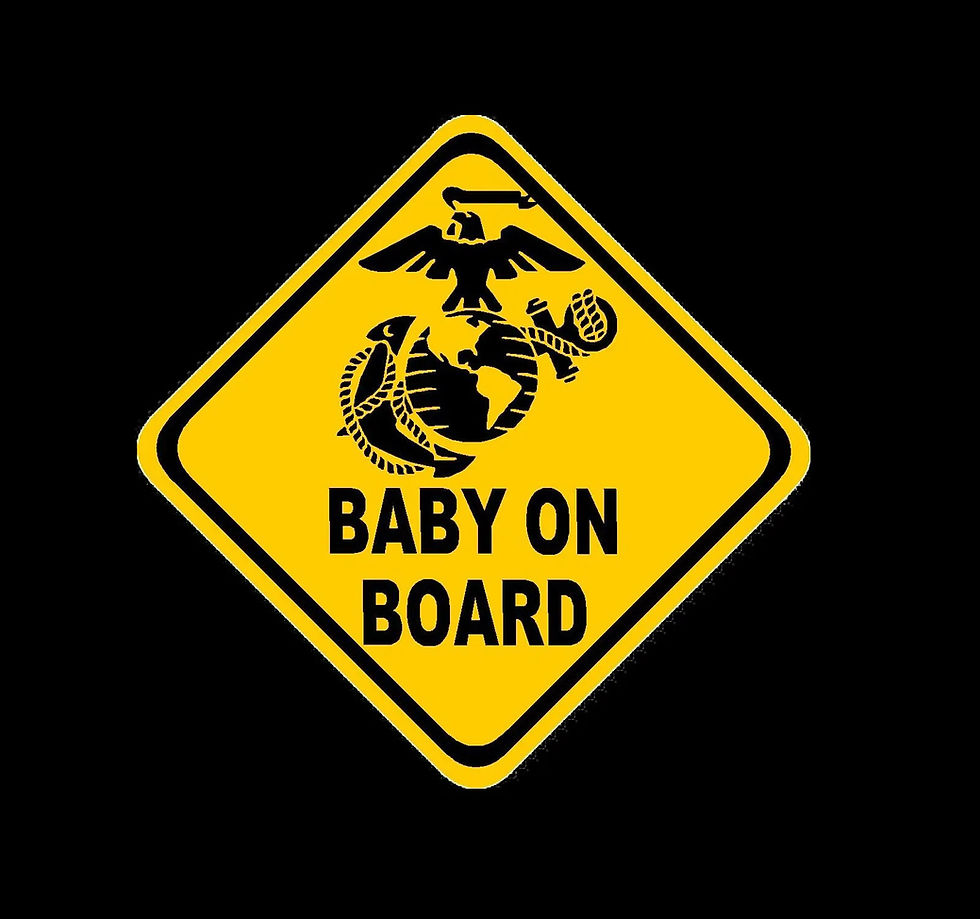 Thumbnail: MARINES BABY ON BOARD Decal Sticker
