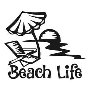 Beach Life Decal Sticker 7
