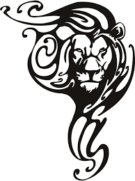 Tribal Lion Decal Sticker 7