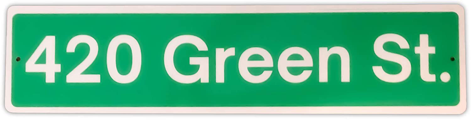 420 Green ST Metal Reflective Street Sign 1