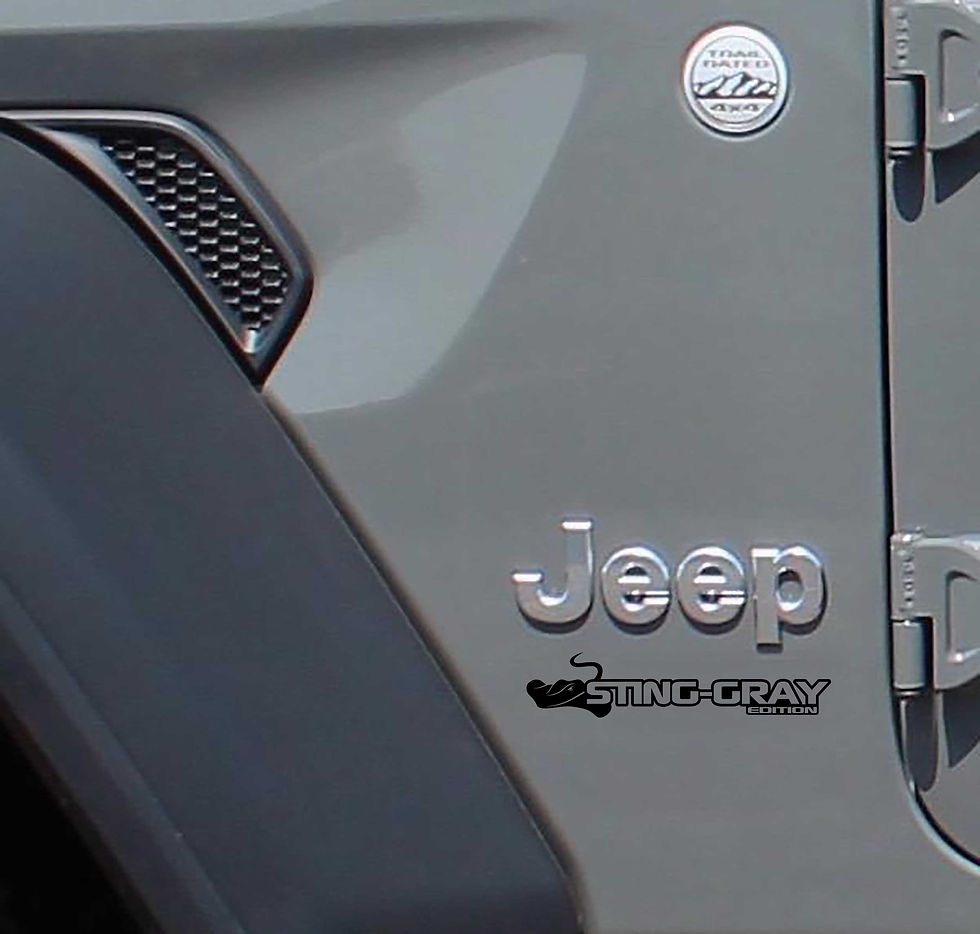JEEP Sting Gray Edition Small Fender Name Decal Sticker