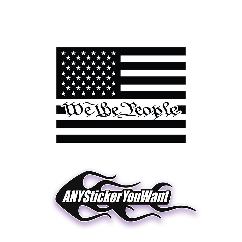 We the People Flag Car and Truck Decal Sticker