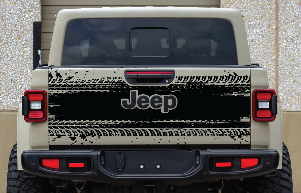 Jeep Gladiator Don't Muddy Tire Track Tailgate Decal Sticker 100