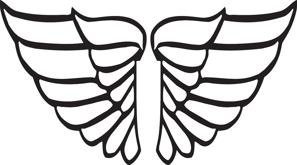 Miniatura: Custom Angel Wings Vinyl Decal Sticker (add text)