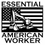 Thumbnail: Essential American Worker Backhoe American Flag Decal Sticker