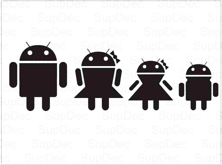 Android Family Decal Sticker 5