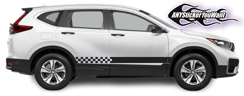 Honda CR-V Checkered Rocker Stripe Decal Sticker