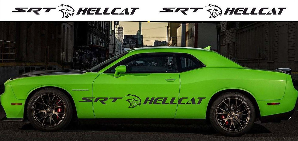 Dodge Challenger Charger SRT Hellcat Side Vinyl Decal Sticker