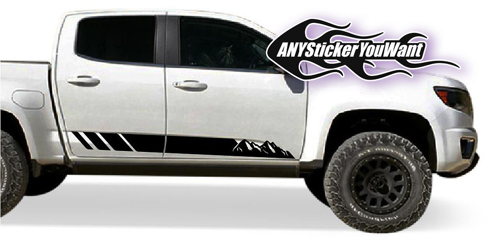 Chevy Chevrolet Colorado Full Side Mountain Rocker Stripe Decal 2