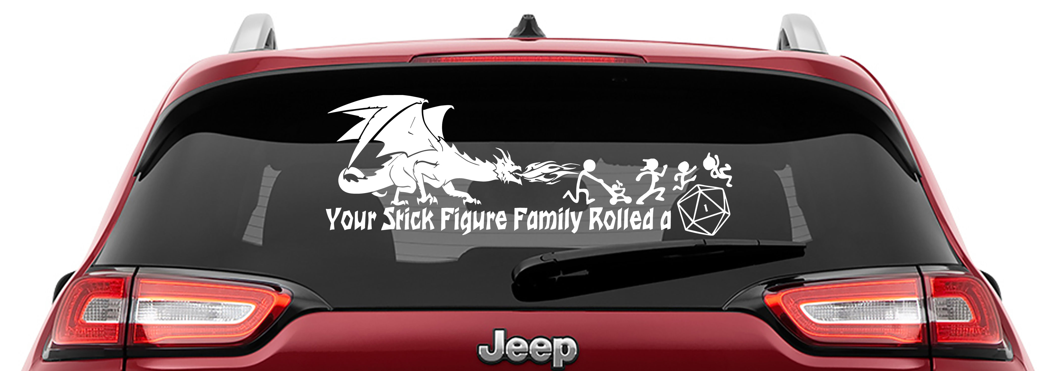 Dungeons and Dragons Your Stick Family Rolled a 1 Decal Sticker 2