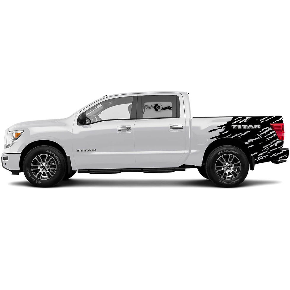 Nissan Titan Bed Side Stripe Splash Vinyl Decal Sticker 5