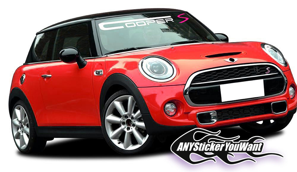 Mini Cooper Sunscreen Banner Decal Sticker