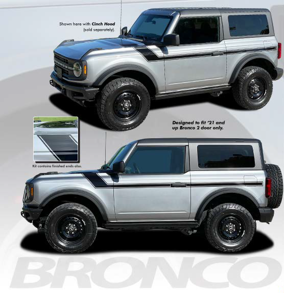 Ford Bronco CINCH MID Full Side Hockey Vinyl Decal Sticker