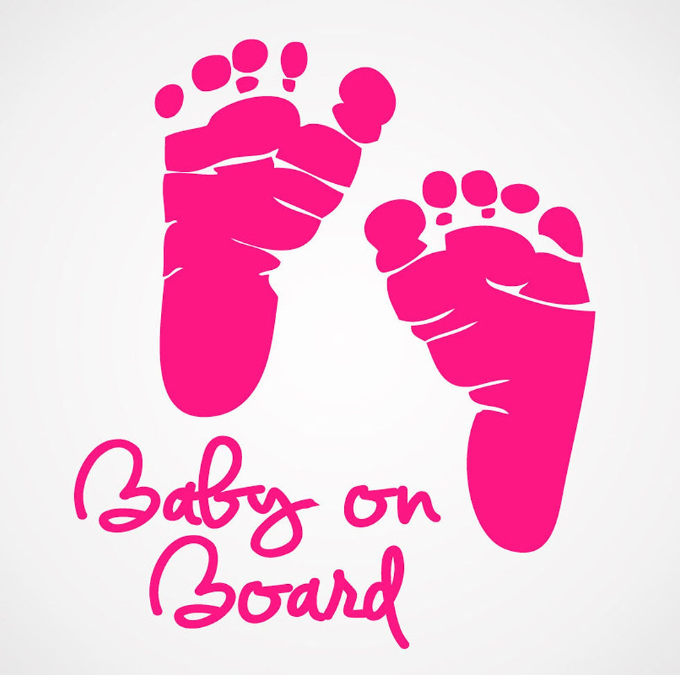 Miniatura: BABY FEET BABY ON BOARD Decal Sticker