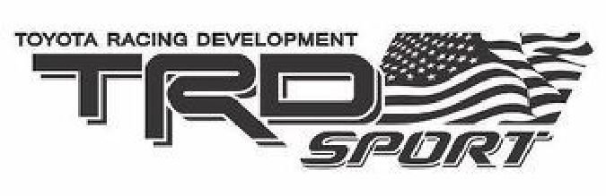 TRD Sport Toyota Racing Development Flag Decal Sticker 2