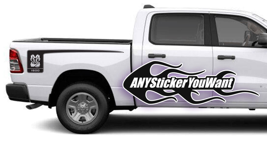 Dodge Ram 1500 2500 3500 Rear Bed Side Ram Muscle Hockey Decal 1