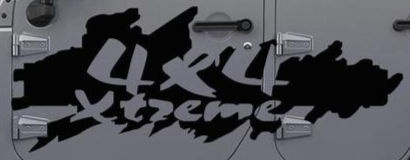Jeep Wrangler Rubicon 4x4 Extreme Mud Splash Decal Sticker 115
