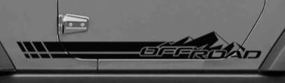 Jeep Wrangler Rocker Panel Off Road Mountain Stripe Decal Sticker 518